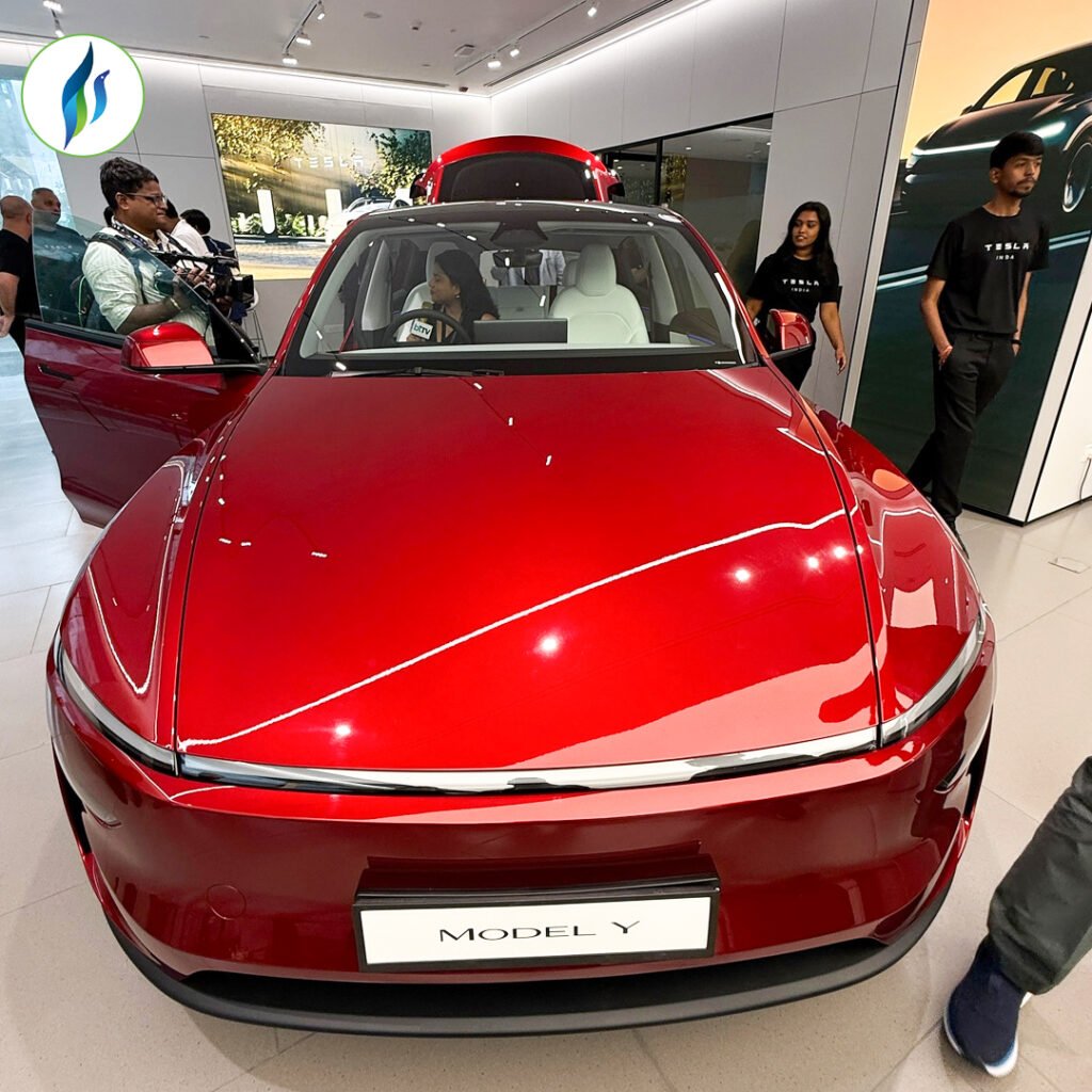 Tesla India Launch 2025 Model Y Debuts at First Tesla Showroom in Mumbai