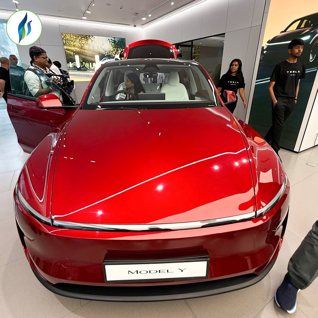 Tesla India Launch 2025 Model Y Debuts at First Tesla Showroom in Mumbai
