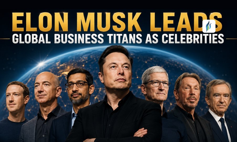 Elon Musk Leads Global Business Titans as Celebrities Drive 2026 Economy