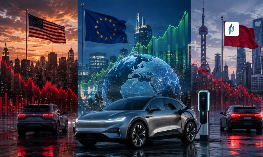 Shifting EV Market: Strong European Momentum Balances Out Declining Demand in the US and China